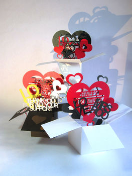 'Exploding' Box Personalised Valentine's Card, 2 of 9