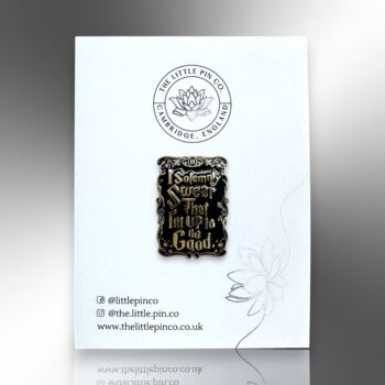Gothic Style I Solemnly Swear I'm Up To No Good Scroll Enamel Pin Brooch, Marauder's Map Spell, Fantasy Gifts For Children, 4 of 8