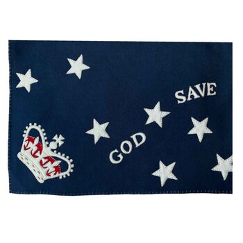 God Save The Queen Jubilee Wool Throw, 3 of 3