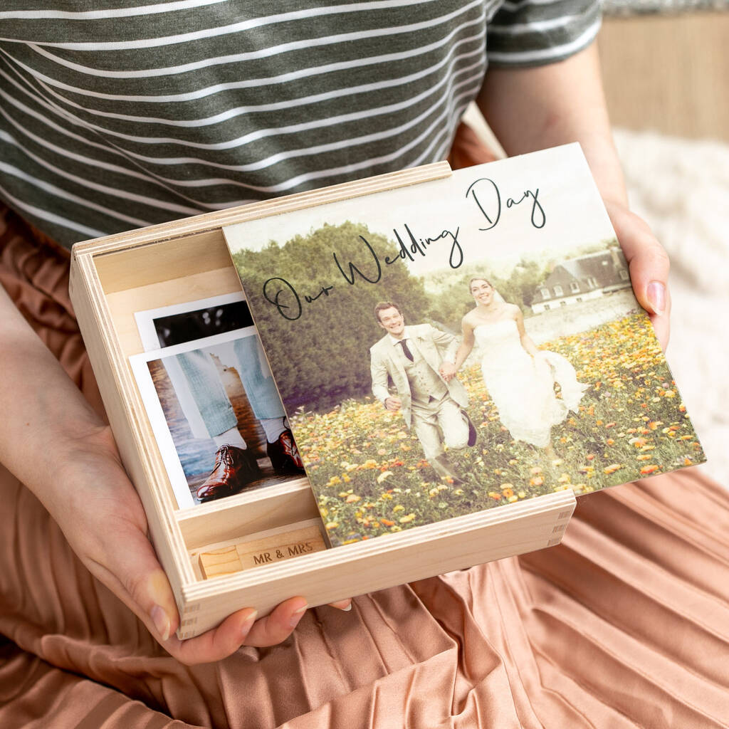Personalised Wedding Photograph Memory Box, 1 of 9