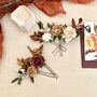 Autumal Bridal Floral Hair Pins, thumbnail 7 of 7