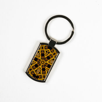 Black And Gold Millefiori Keyring, 4 of 8