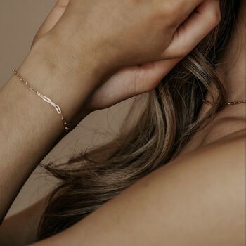 Dainty Drawn Paperclip Chain Bracelet, 6 of 7