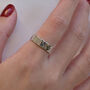 Sterling Silver Personalised Handwriting Hammered Ring, thumbnail 2 of 4