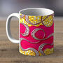 Pink And Yellow Ankara Print Fabric Mug 28, thumbnail 1 of 2