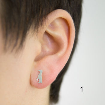 Sterling Silver Penguin Earrings, 2 of 8