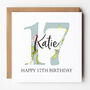 Floral Birthday Number Card One To 101 Personalised Card, thumbnail 1 of 5