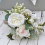 Cream Rose Wedding Bouquet Faux Flowers, thumbnail 2 of 3