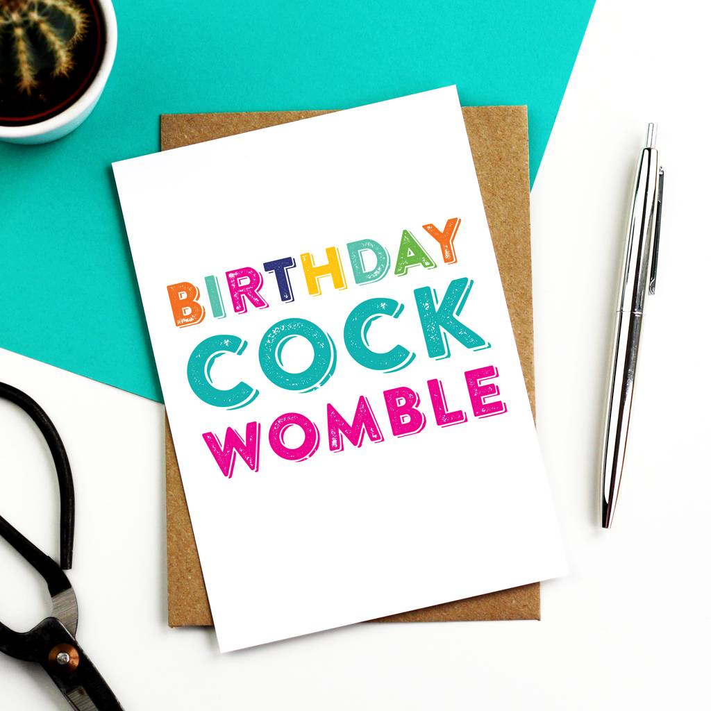 Birthday Cockwomble Greeting Card By Do You Punctuate