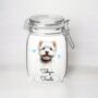 Personalised West Highland Terrier Dog Treat Jar B, thumbnail 1 of 2