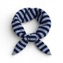 Personalised Navy And Soft Grey Stripe Triangle Scarf, thumbnail 2 of 4
