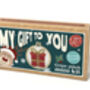 My Gift To You Christmas Mini Matchbox Cross Stitch Kit, thumbnail 2 of 5