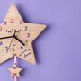 Children's Personalised Oak Wood Star Rainbow Clock, thumbnail 4 of 8