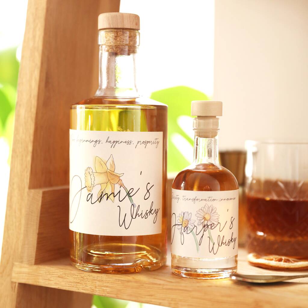 Personalised Birth Flower Whisky, 1 of 8