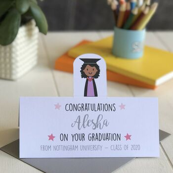 Personalised Girl's Graduation Congratulations Card, 2 of 5
