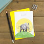 'Hello Baby' Elephant New Baby Card, thumbnail 1 of 6
