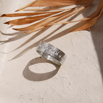 Personalised Affirmation Mantra Ring In Silver Or Gold, 6 of 10