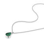 Men's Teardrop Malachite Urn Necklace 925 Sterling Silver, thumbnail 3 of 6