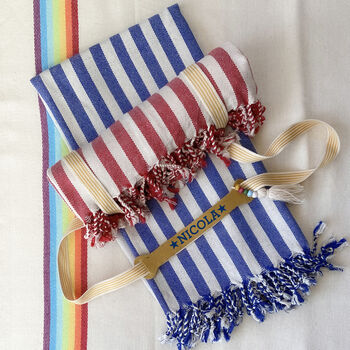 Personalised Soft Cotton Towel And Carrier Strap, Graduation Gift, 5 of 12