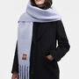 Cosy Blue Boucle Scarf, thumbnail 2 of 5