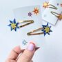 Gold Glitter Star Hair Clips, thumbnail 9 of 11