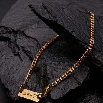 Gold Engravable 3mm Cuban Bracelet, 6 of 11