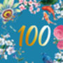 100th Birthday Floral Decorative Card, thumbnail 2 of 3