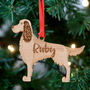 Personalised Irish Setter Wooden Dog Xmas Decoration, thumbnail 7 of 7