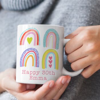 Age Rainbow Personalised Birthday Mug, 2 of 2