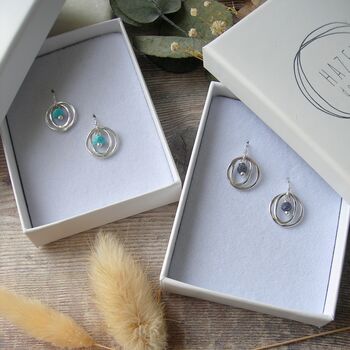 Birthstone Swirl Earrings, 4 of 10