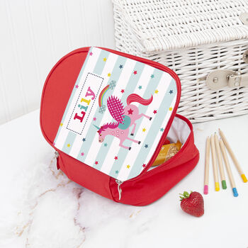 Personalised Girl’s Unicorn Lunch Bag, 2 of 8