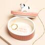 Pink Oval Ceramic Dog Trinket Pot, thumbnail 1 of 4