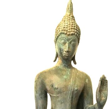 Ornamental Standing Buddha In Brass/Copper Design Five, 2 of 2