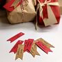 Nordic Tree Christmas Brown Kraft Gift Wrap Paper, thumbnail 7 of 8