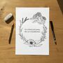 'She Is A Wildflower' Hand Illustrated Quote Print, thumbnail 2 of 7