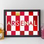 Arsenal Print Personalised Gift Or Card, thumbnail 1 of 5