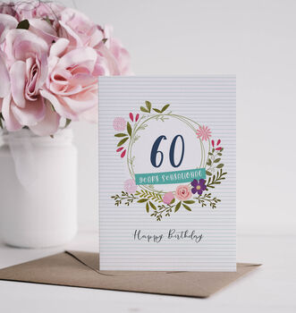 60th Birthday Sensational Years Age Card, 2 of 2