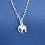 Personalised Sterling Silver Elephant Necklace, thumbnail 5 of 7