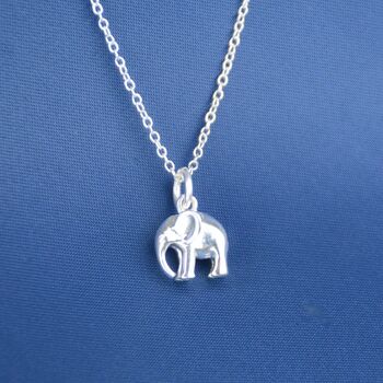 Personalised Sterling Silver Elephant Necklace, 5 of 7