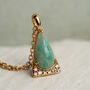 Amazonite Pyramid Pendant Necklace, thumbnail 1 of 7