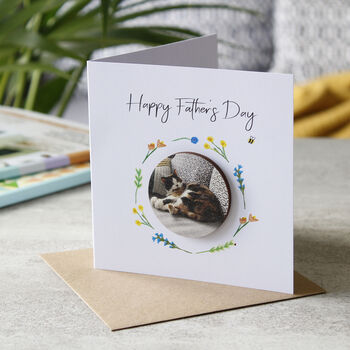 Pet Dad Father's Day Photo Magnet Card, 5 of 7
