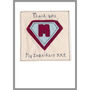 Personalised Superhero Thank You Card For Him, thumbnail 3 of 12