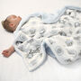 Personalised Blue Elephant And Owl Blanket, thumbnail 2 of 10
