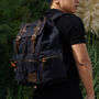 Canvas Backpack With Leather Detail, thumbnail 9 of 12