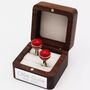 Personalised Red Cricket Ball Cufflinks, thumbnail 3 of 3