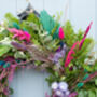 Christmas Wreath Making Kit Pinks And Greens, thumbnail 4 of 5