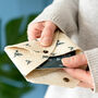 Pinatex Pineapple Fabric Hummingbird Design Card Holder, thumbnail 1 of 4