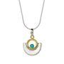 Sundar Fan Turquoise Sterling Silver Necklace, thumbnail 3 of 8