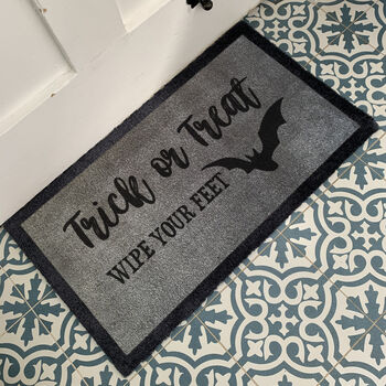 Halloween Bat ‘Trick Or Treat’ Internal Doormat, 2 of 2