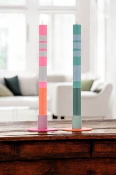Two Tone Colourful Metal Candleholders Mixed Sets, 6 of 8